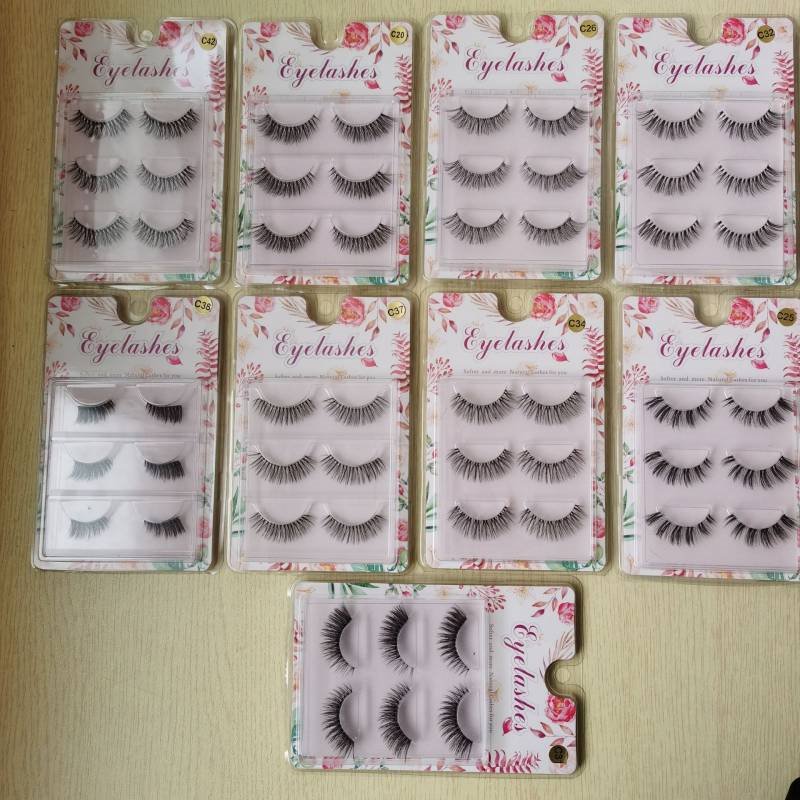 3pairs clear band lashes 3pairs clear band lashes