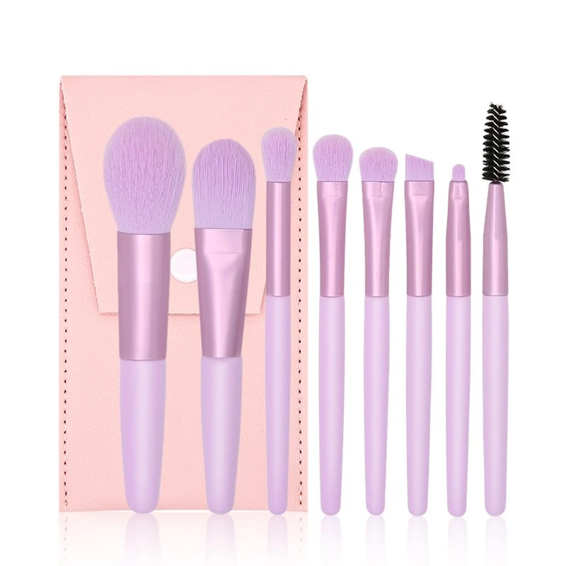 purple makeup brushes set